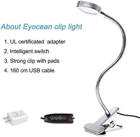 img 3 attached to Eyocean LED Reading Light: Dimmable Clamp Lamp for Bed Headboard, Bedroom, Office - 3 Modes, 9 Dimming Levels, Flexible Clip Desk Lamp