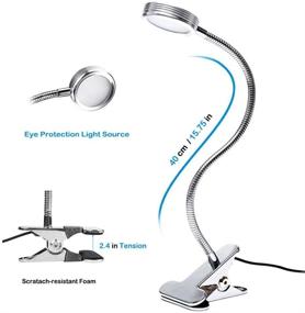 img 1 attached to Eyocean LED Reading Light: Dimmable Clamp Lamp for Bed Headboard, Bedroom, Office - 3 Modes, 9 Dimming Levels, Flexible Clip Desk Lamp