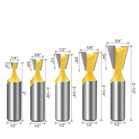 img 3 attached to Набор фрезерных станков DBoyun «ласточкин хвост» Straight 2 Inch