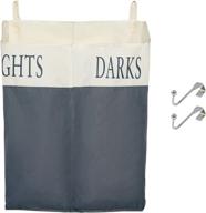 🧺 organize your laundry effortlessly with fine living dark and light laundry hamper: 2 section hanging hamper with zipper logo