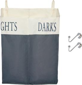 img 4 attached to 🧺 Organize Your Laundry Effortlessly with Fine Living Dark and Light Laundry Hamper: 2 Section Hanging Hamper with Zipper