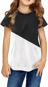 img 2 attached to Asvivid Girls Casual Loose Colorblock Striped Printed T-Shirt - Cute & Classic Design