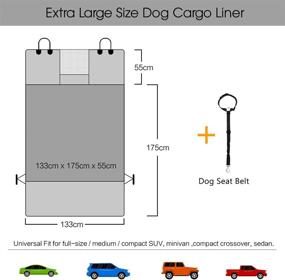 img 3 attached to 🐶 Vailge Dog Cargo Liner: Waterproof, Nonslip & Washable SUV Cargo Cover for Dogs with Window & Bumper Flap - Universal Fit