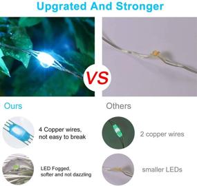 img 2 attached to 🌟 Homemory 2 Pack Battery Operated LED Fairy Lights, 20Ft 60LEDs Color Changing String Twinkle Lights with Remote, Waterproof Silver Wire Christmas Lights for Bedroom, Indoor Decor-13 Colors