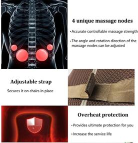 img 1 attached to 🔥 Premium Amazon Basics Shiatsu Massage Full Seat Cushion - Infrared Heat, Deep Tissue Kneading, Vibration - Ideal for Home or Office Chair - Black