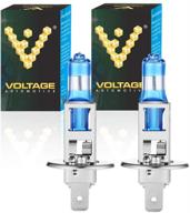 🔦 voltage automotive h1 headlight bulb 12258 blue eagle upgrade - brighter high beam low beam driving fog light bulbs (pair) logo