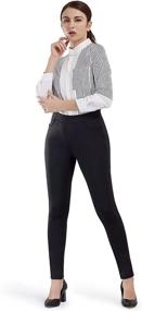 img 1 attached to 👖 Comfortable and Stylish Women's Yoga Dress Pants with Pockets - Skinny Leg Stretch Pant