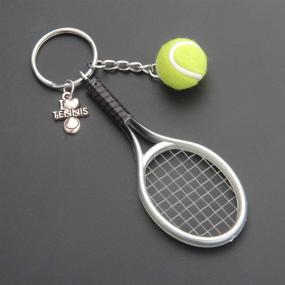 img 2 attached to CHOORO Tennis Player Racket Keychain