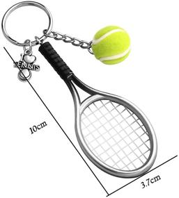 img 3 attached to CHOORO Tennis Player Racket Keychain