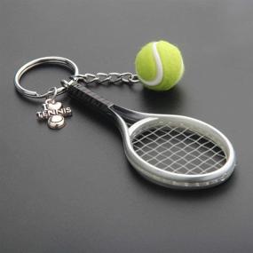 img 1 attached to CHOORO Tennis Player Racket Keychain