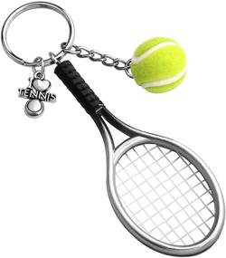 img 4 attached to CHOORO Tennis Player Racket Keychain