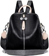 fashion backpack bookbag leather satchel women's handbags & wallets in fashion backpacks logo