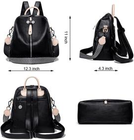 img 2 attached to Fashion Backpack Bookbag Leather Satchel Women's Handbags & Wallets in Fashion Backpacks