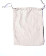 🛍️ 100% cotton double drawstring muslin bags - reusable, eco-friendly & premium quality (natural color) - 4"x6" - pack of 100 logo