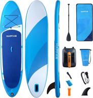 🏄 hapfan inflatable stand up paddle board 11’ x 32” x 6” - all-around sup board for adult cruising, yoga - 350lbs capacity logo