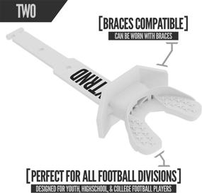 img 2 attached to 🏈 Nxtrnd Two Football Mouth Guard - Braces Compatible, Youth Size - White