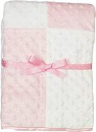 👶 spasilk minky raised dot baby blanket with satin trim: the perfect double layer blanket for baby girls and boys - ideal gifts for newborns and a versatile receiving blanket logo