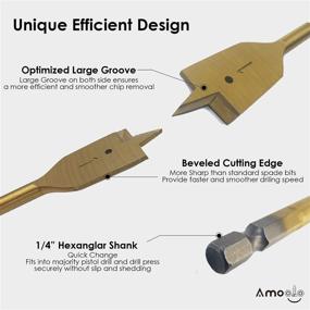 img 2 attached to 💪 Познайте силу набора сверл Amoolo Spade: необходимый инструмент для легкого сверления.