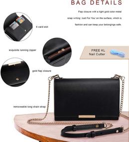 img 1 attached to 👛 Stylish Katloo Crossbody Wallet: Women's PU Leather Cell Phone Purse with Chain Strap