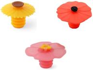 🌺 sunflower, poppy, and pink hibiscus - charles viancin bottle stopper set of 3 логотип