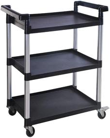 img 4 attached to 🛒 MaxWorks 80774 Heavy-Duty 3-Shelf Cart with 225 lb Capacity and Wheels