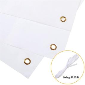 img 2 attached to 🎀 Premium Blank Polyester Oxford Cloth Banner with Hanging Rope - Versatile, Easy Hang Sign for Business, Office, and Events - 2 x 4 Feet, White