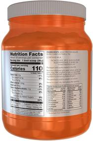 img 3 attached to NOW Sports Nutrition Whey Protein Isolate: Unflavored Powder, 25g with BCAAs - White 1.2lb