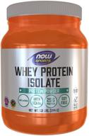 now sports nutrition whey protein isolate: unflavored powder, 25g with bcaas - white 1.2lb logo