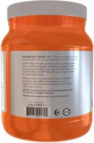 img 2 attached to NOW Sports Nutrition Whey Protein Isolate: Unflavored Powder, 25g with BCAAs - White 1.2lb