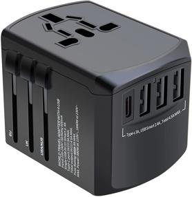 img 4 attached to 🌍 Ultimate Worldwide Travel Adapter: Universal Plug Converter with 4 USB Ports & USB C Wall Charger - Perfect for EU UK AUS Asia Phone Laptop!