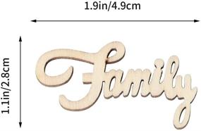 img 3 attached to Amosfun 2x1.1'' Wedding Wooden Cutouts - Mini 🎨 Family Wooden Slices Embellishments for DIY Craft Decorations (15pcs)