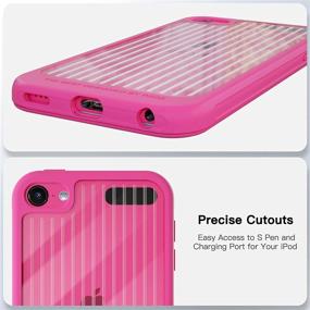 img 2 attached to 🎧 PZOZ Case: Shockproof Bumper & Clear Cover for iPod Touch 7th-5th Gen (Pink)