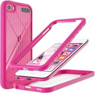 🎧 pzoz case: shockproof bumper & clear cover for ipod touch 7th-5th gen (pink) logo