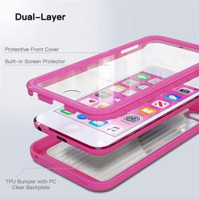 img 1 attached to 🎧 PZOZ Case: Shockproof Bumper & Clear Cover for iPod Touch 7th-5th Gen (Pink)