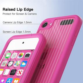 img 3 attached to 🎧 PZOZ Case: Shockproof Bumper & Clear Cover for iPod Touch 7th-5th Gen (Pink)