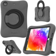 👧 pepkoo kids case for ipad mini 1 2 3: lightweight, shockproof, gray black, full body cover logo