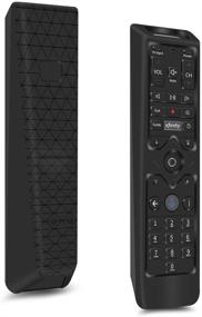 img 4 attached to 📱 Black Silicone Protective Case for XFinity Comcast XR15 Voice Control Remote - Remote Holder Skin Protector for XFinity Remote - Thicken Layer Shock Bumper Back Covers for Remote Battery