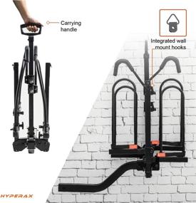 img 1 attached to 🚲 HYPERAX Volt 2 - E-Bike Hitch Mount Bike Rack Carrier for 2-inch Hitch | Fits Up to 2 X 70 lbs MTBs, E-MTBs, e-Bikes, Road Bikes with Up to 5-inch Fat Tires | Ideal for SUVs, Trucks, Sedans (Not Recommended for RVs!)