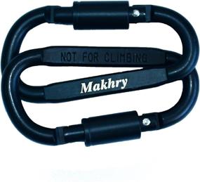 img 3 attached to 🔒 Makhry 6PCS Aluminum D-Ring Locking Carabiner Clip: Ideal Camping Hooks, Keychain Carabiner Hooks