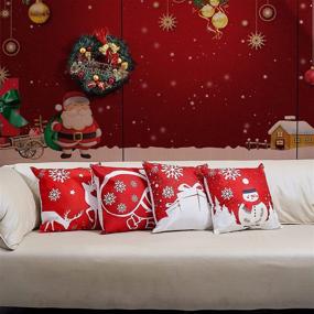 img 3 attached to Christmas Decorative Pillowcases Decorations 18X18InSanta