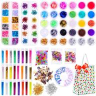 🎨 anezus 178 pack resin jewelry making supplies kit for resin, slime, nail art: resin art kit with glitter, wheel gears, dry flowers logo