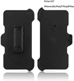 img 1 attached to 📲 2-Pack Replacement Holster Belt Clip for Apple iPhone 6 Plus/6S Plus/7 Plus/8 Plus Otterbox Defender Case (5.5") - Ultimate Convenience and Protection!