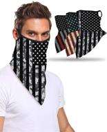 multipack black cotton 🧣 bandana gaiter: essential men's scarf accessories logo