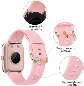 img 3 attached to ViCRiOR Bands: Fadeless Floral Replacement for ID205L Veryfitpro Smart Watch