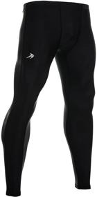 img 4 attached to 🏃 CompressionZ Men's Compression Pants: Performance Base Layer Tights for Running & Athletic Leggings