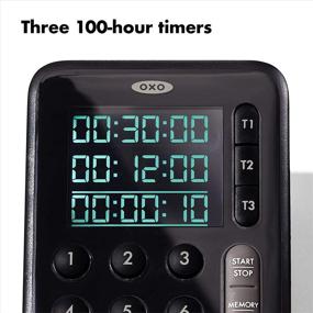 img 2 attached to 🕑 Enhance Efficiency in the Kitchen with the OXO Good Grips Triple Kitchen Timer, Black