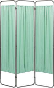 img 3 attached to 🔒 Omnimed 153093-15 Economy Privacy Screen - Vinyl Panels, Green - 3 Section