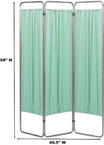 img 2 attached to 🔒 Omnimed 153093-15 Economy Privacy Screen - Vinyl Panels, Green - 3 Section