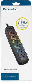 img 1 attached to 💡 Kensington SmartSockets: 6-Outlet Surge Protector with 6-Foot Cord & 670 Joules - Efficient Electrical Protection