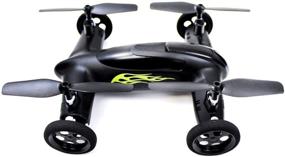 img 2 attached to Syma X9 Flying Quadcopter Car: Remote Control with Battery in Matte Black & Yellow Flames